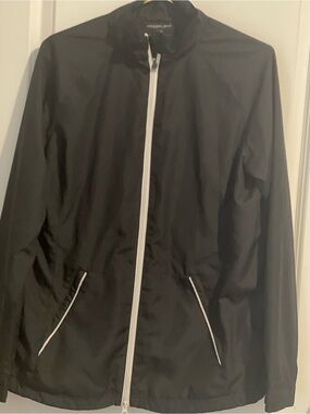 Women’s XL Maggie Lane  Black Lightweight Zip-Front Jacket 2 front pockets